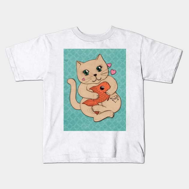 Sushi Love Kids T-Shirt by micklyn